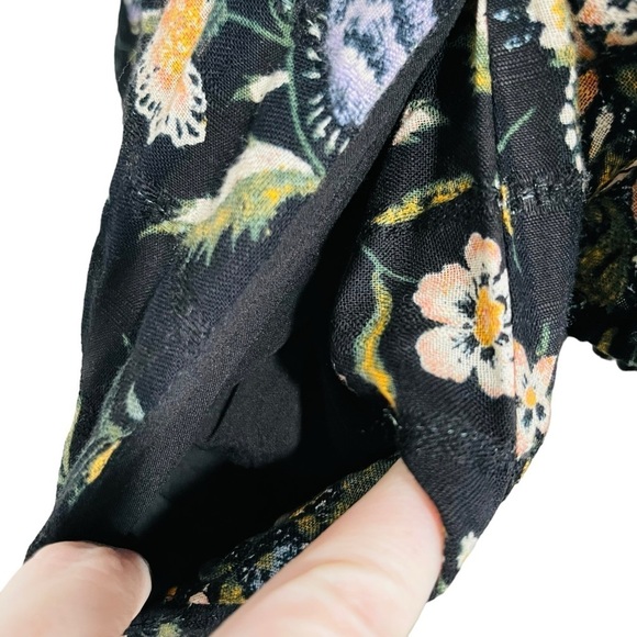 Free People NWT Small OASIS FLORAL PRINTED MAXI DRESS - BLACK COMBO - Picture 9 of 16